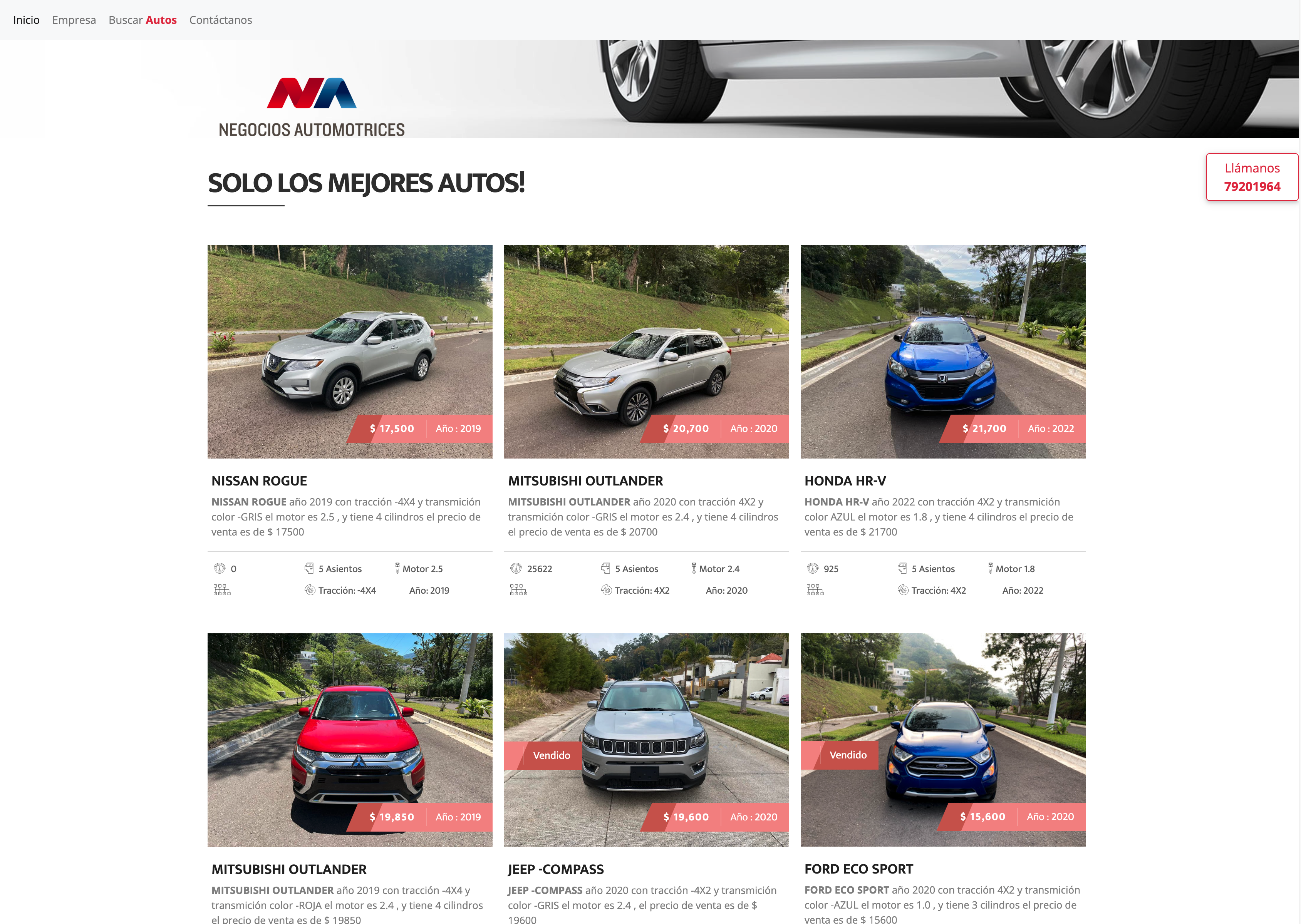 WEB Venta de Vehículos